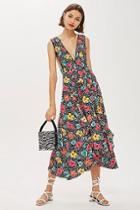Topshop 80s Floral Pinafore Dress
