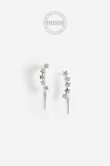 Topshop *sterling Silver Star Earrings