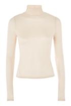Topshop Fine Knitted Funnel Neck Top