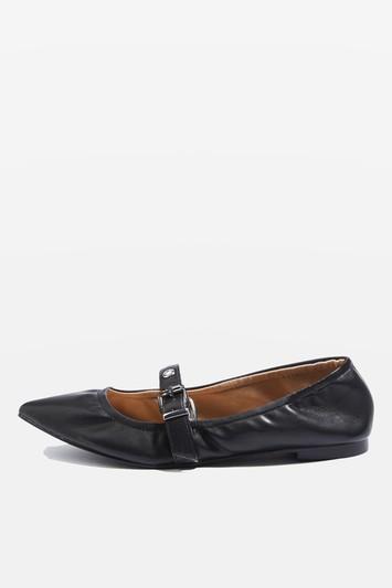 Topshop Arletta Buckle Strap Ballet Shoes