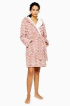 Topshop Blush Pink Swirl Textured Dressing Gown