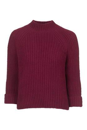 Topshop Boxy Turn Back Cuff Jumper