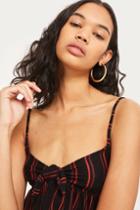 Topshop Linen Striped Knot Camisole Top
