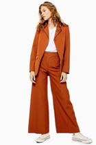 *wool Wide Leg Trousers By Topshop Boutique