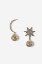 Topshop Moon And Star Mismatch Clip On Earrings