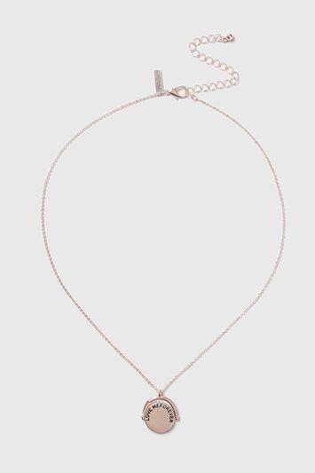 Topshop Love Me Forever Spinner Necklace