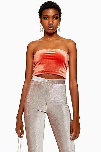 Topshop Velvet Bandeau