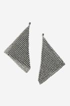 Topshop Rhinestone Chain Diamond Drops Earrings