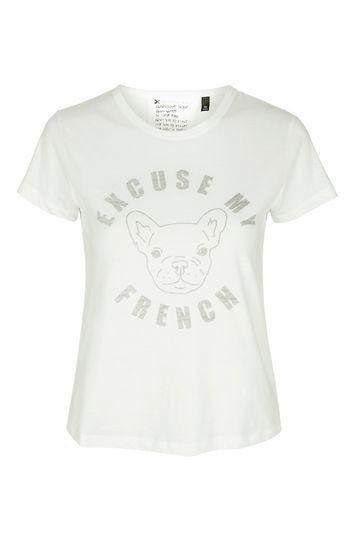 Topshop Petite Excuse My French Tee