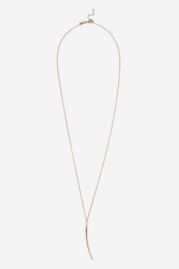 Topshop Curve Bar Drop Pendant Necklace