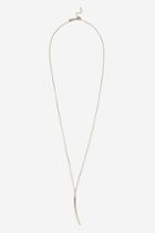 Topshop Curve Bar Drop Pendant Necklace