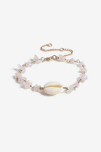 Topshop *chipping And Shell Anklet