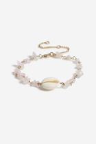 Topshop *chipping And Shell Anklet