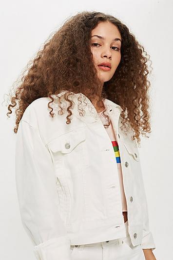 Topshop Boxy Crop Denim Jacket