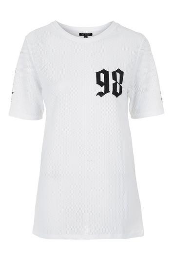 Topshop Oversized Airtex Tee