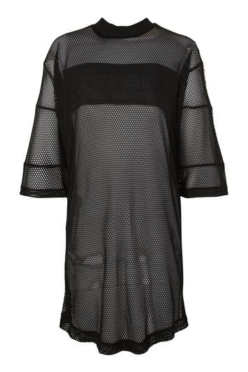 Topshop Satin And Mesh T-shirt By Ivy Park