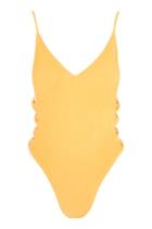 Topshop Twist Shirred Swimsuit