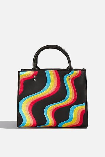 Topshop *wiggle Rainbow Mini Tote By Skinnydip