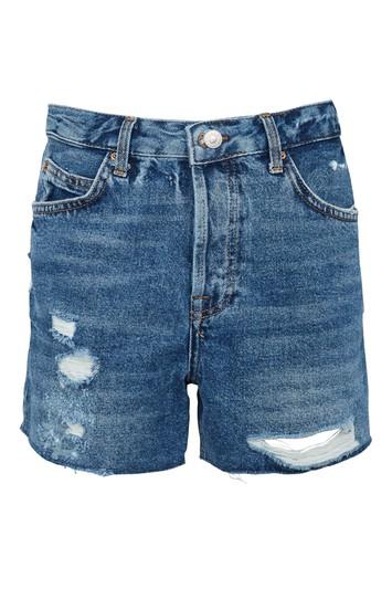 Topshop Tall Ripped Ashley Denim Shorts