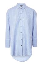 Topshop Petite Stripe Deep Cuff Shirt