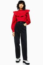 Topshop Washed Black Oversized Balloon Jeans