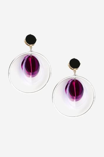 Topshop Bright Sequin Centre Hoop Earrings