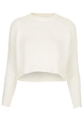 Topshop Petite Knitted Fluffy Crew Jumper