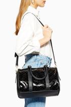 Topshop Madrid Medium Patent Bowler Bag