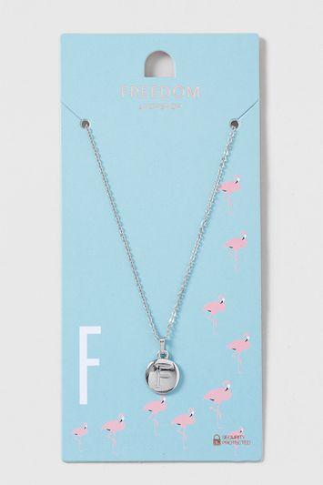 Topshop F Initial Ditsy Necklace