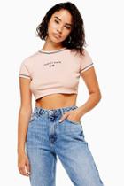 Topshop Petite 'keep It Cute' Cropped T-shirt