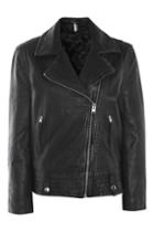 Topshop One Off Hand Painted Leather Biker Jacket
