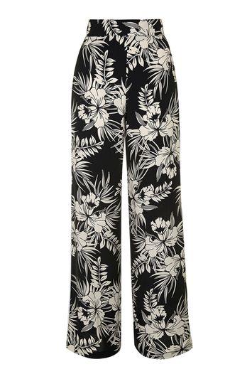 Topshop Petite Floral Wide Leg Trouser