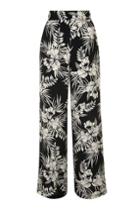 Topshop Petite Floral Wide Leg Trouser