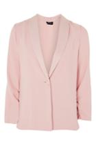 Topshop Tall Ruched Sleeve Blazer