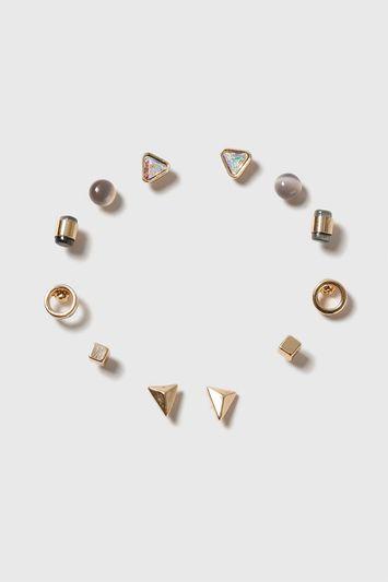 Topshop Clean Shape Stud Earring Pack