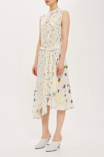 Topshop Ditsy Ink Dress By Boutique