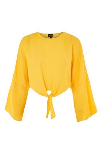 Topshop Petite Knot Front Top