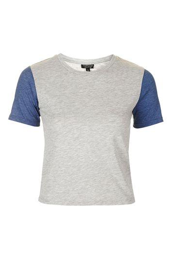 Topshop Colour Block Sleeve Tee