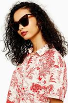 Topshop Zara Feline Oversized Sunglasses