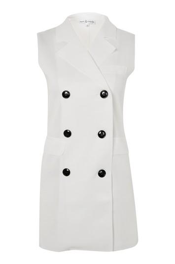 Topshop *crossover Button Sleeve Jacket By Rare