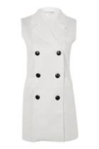 Topshop *crossover Button Sleeve Jacket By Rare