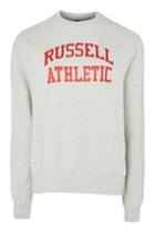 Topshop Logo Crew Neck Sweatshirt By Russell Athletic