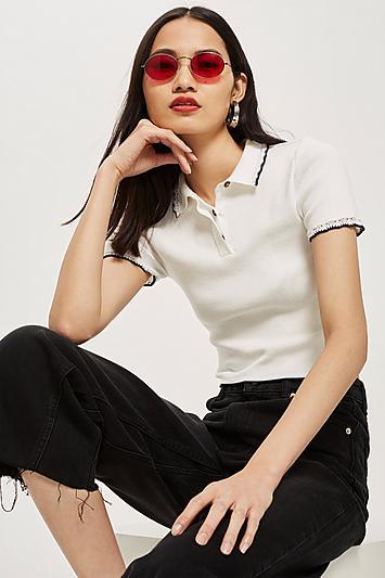 Topshop Pretty Polo T-shirt