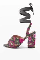 Topshop Reena Embroidered Tie Sandals
