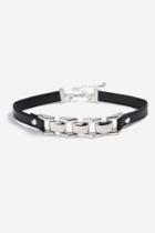 Topshop Link And Pu Choker Necklace