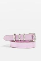 Topshop Pu Pink Triple Keeper Belt
