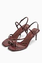 Topshop Nicole Burgundy Strap Sandals