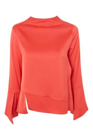 Topshop Split Overlay Ribbed Top