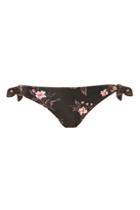 Topshop *floral Tie Side Bikini Bottoms By Mink Pink