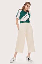 Topshop Cropped Ribbed Trousers By Adidas Originals